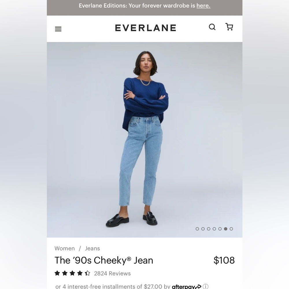 COPY - Everlane - The Cheeky Jean - Size 32 R
